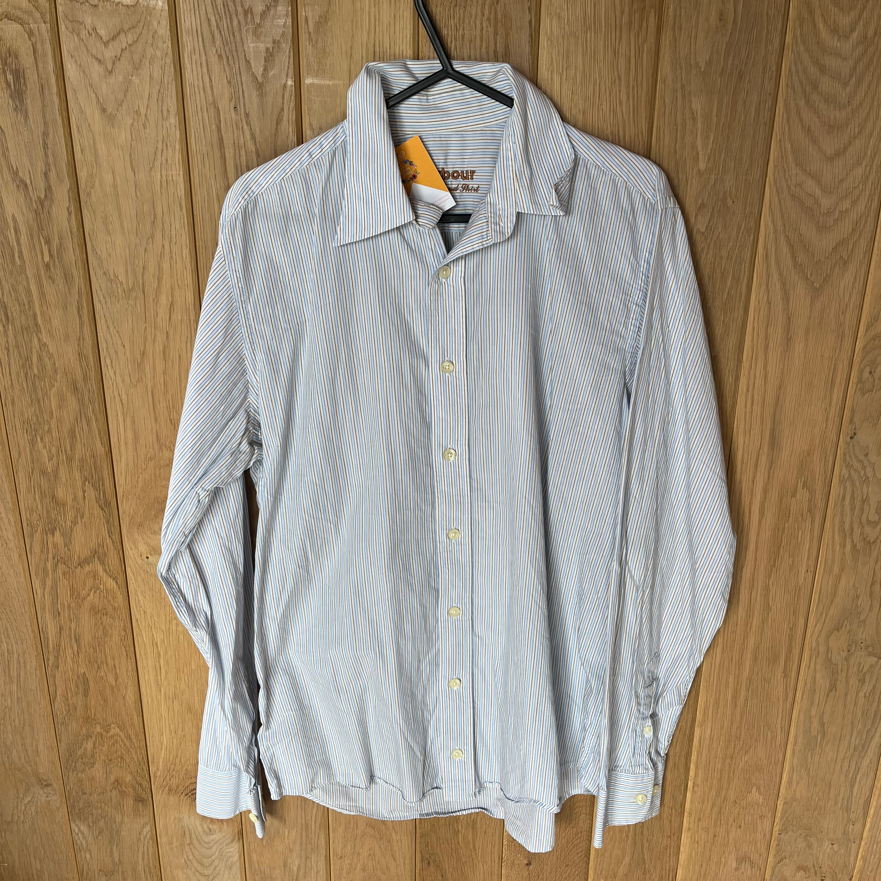 Barbour Blue Stripe Shirt Small