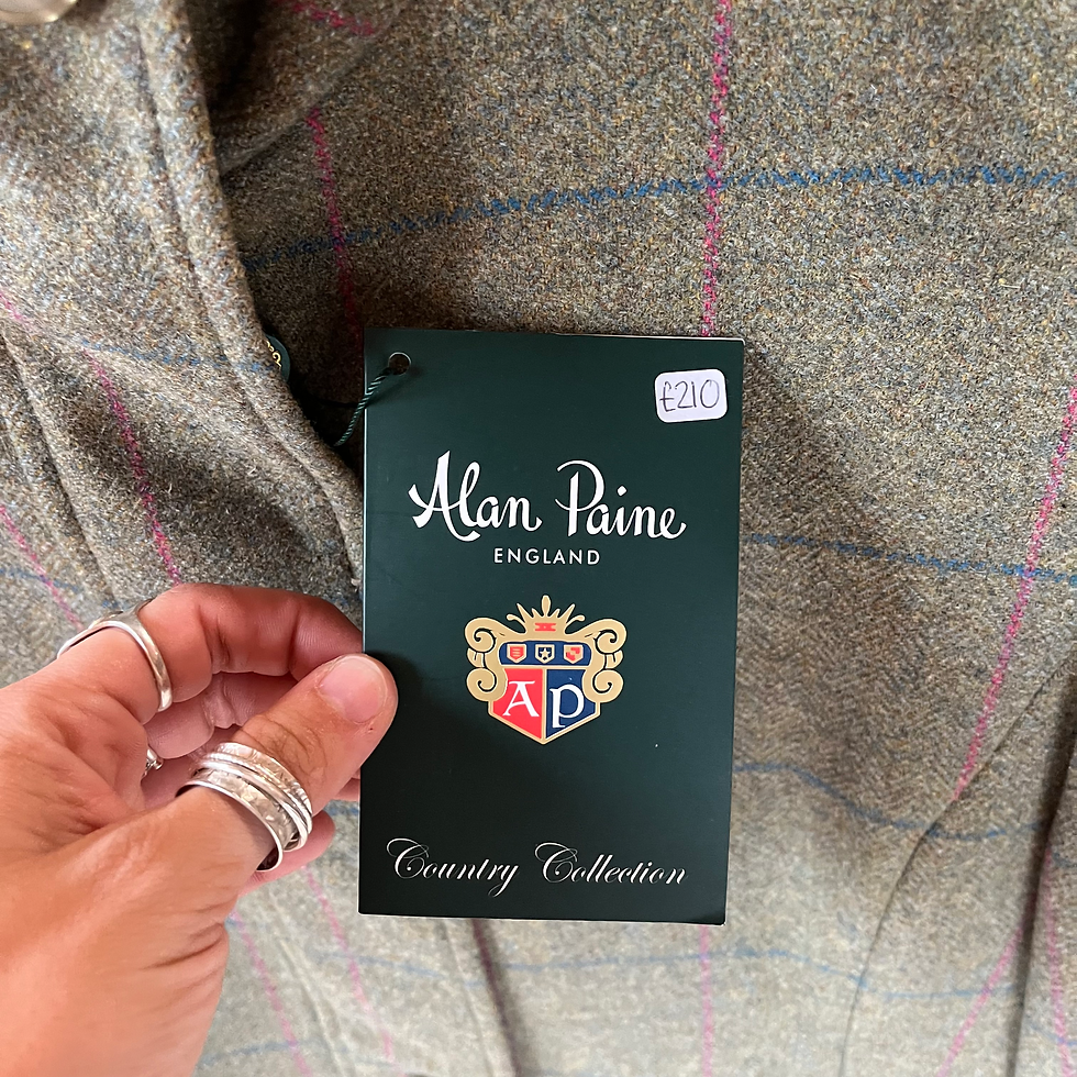 Thumbnail: BNWT Alan Paine Green Combrook Tweed Field Coat Uk14