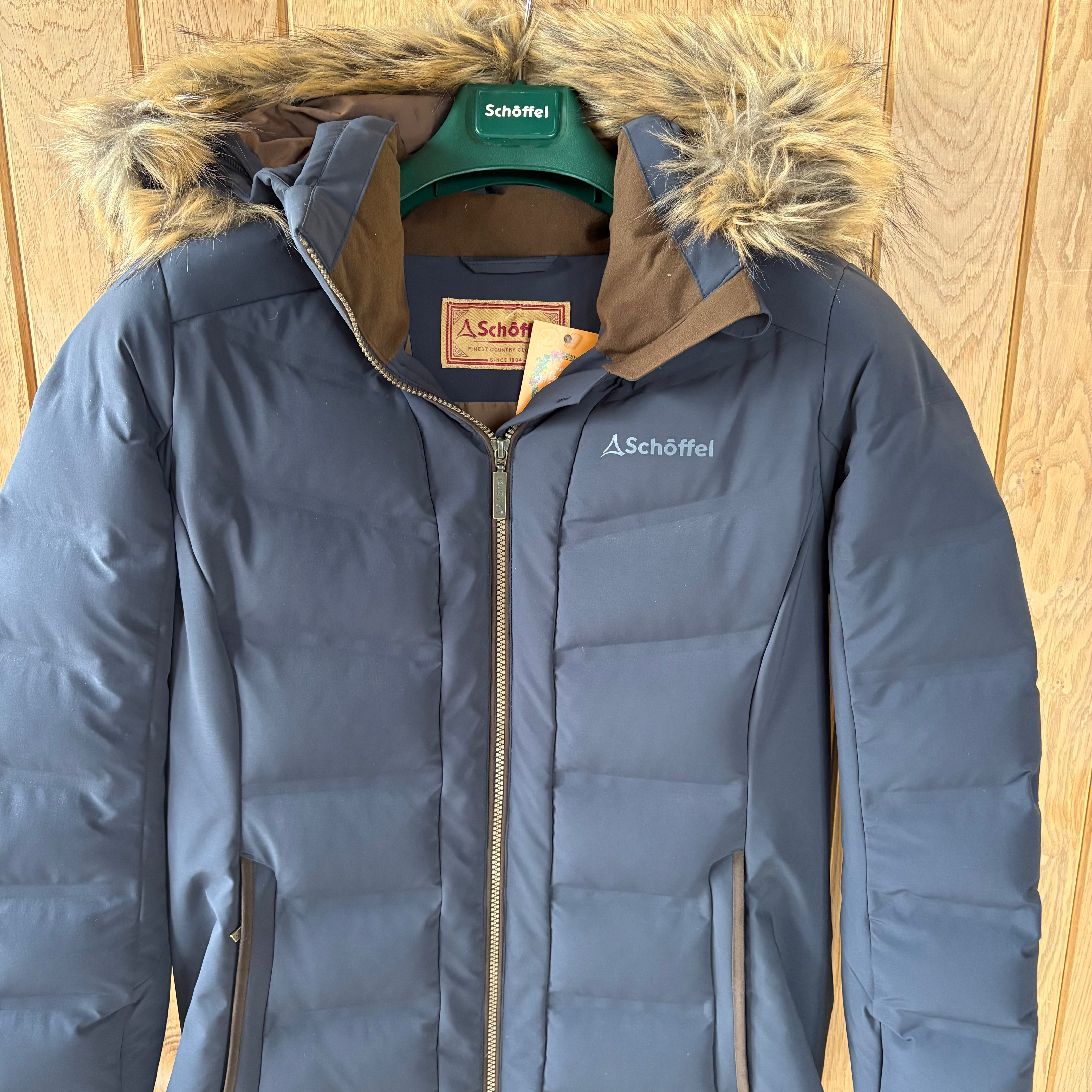 Schoffel Hurlingham Navy Coat Uk16