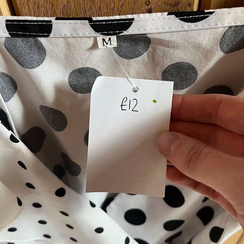 Thumbnail: Black & White Polka Dot Dress Medium (8/10)
