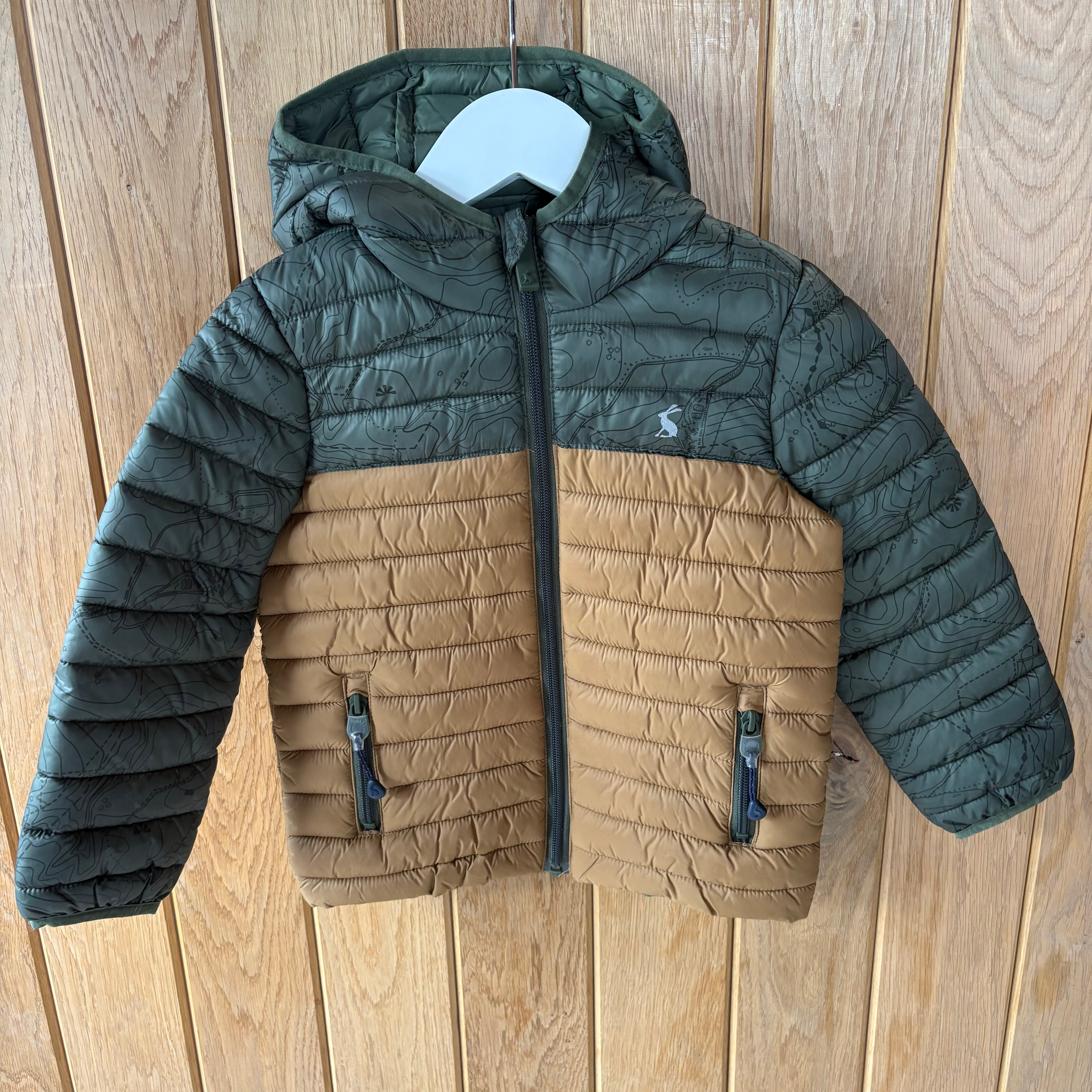 Joules Green/Brown Coat 4Y