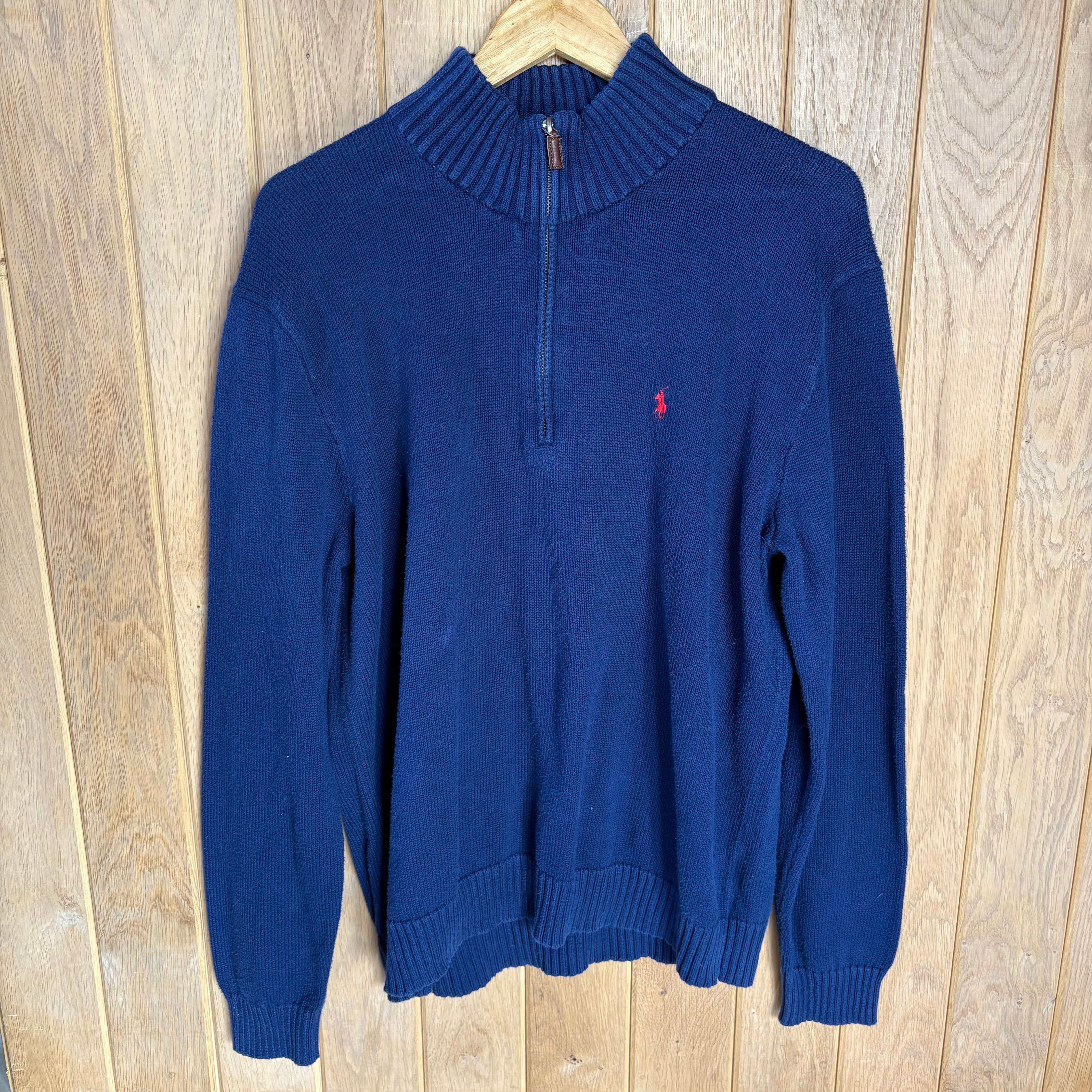 Ralph Lauren Blue 1/4 Zip Jumper Large