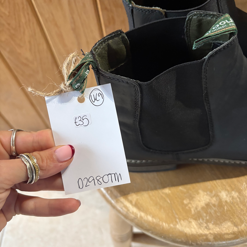 Thumbnail: Barbour Black Boots Uk9