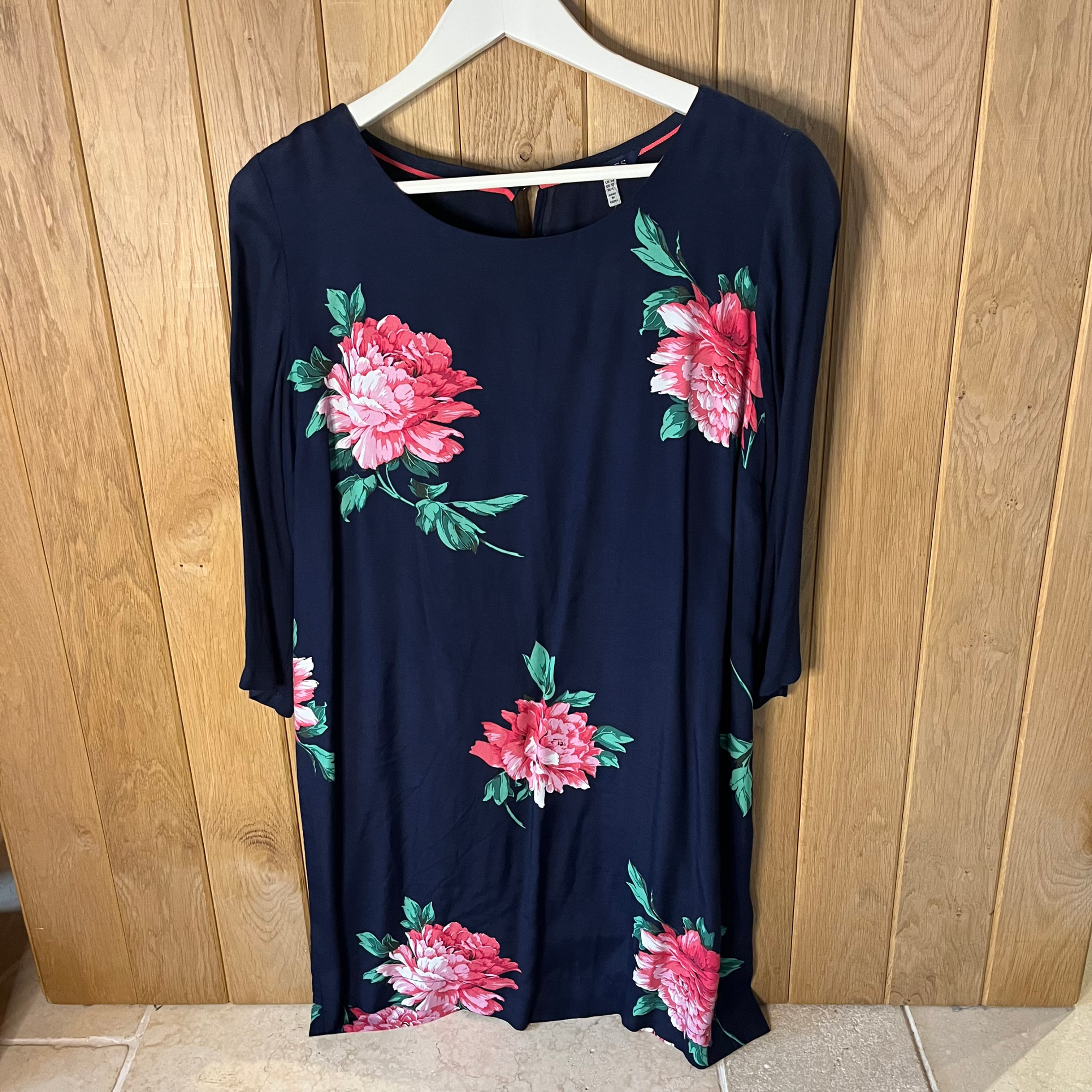 Joules Navy Floral Dress Uk14