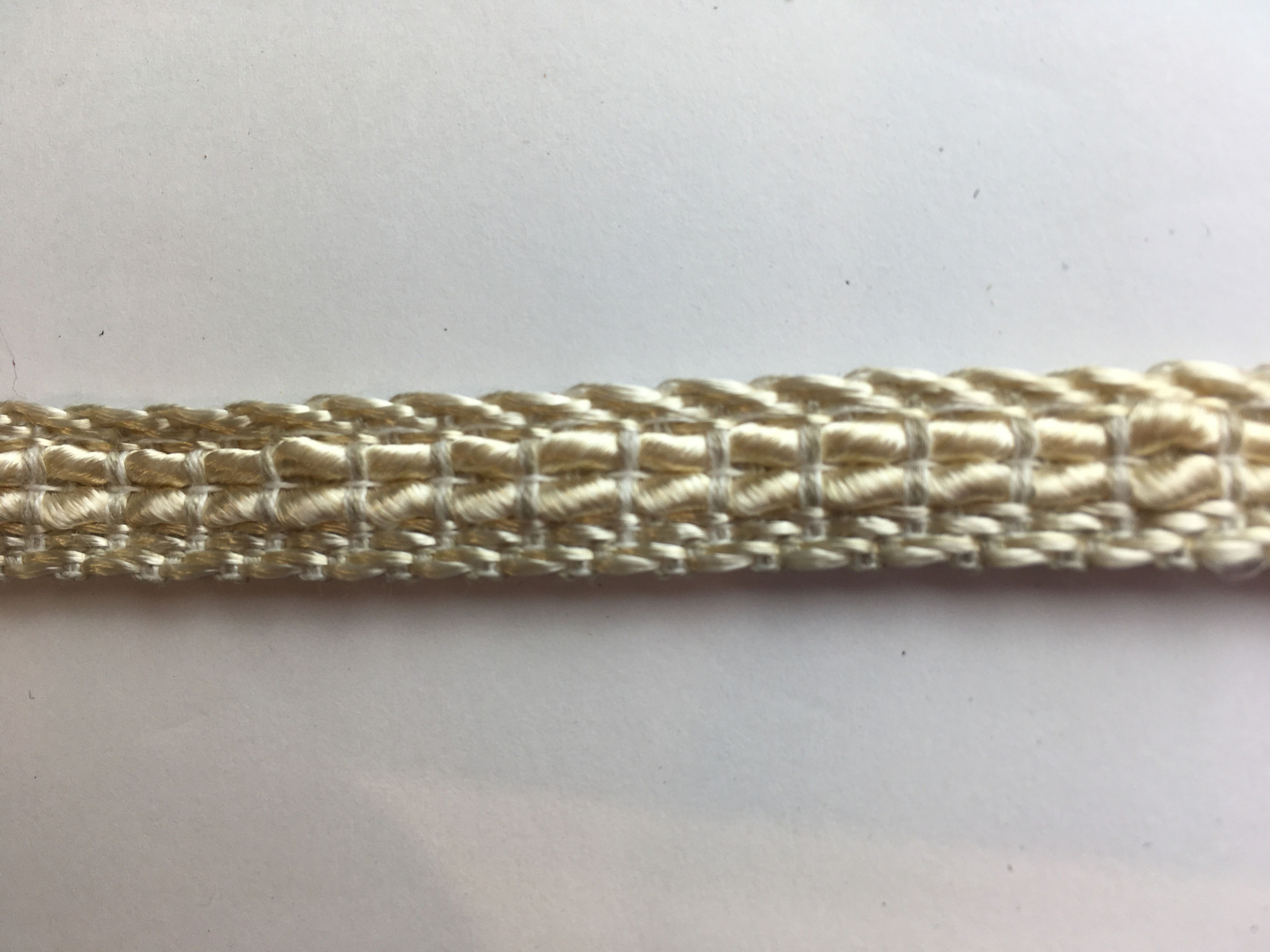 Flettet Sølv - hvid dekorationsbånd