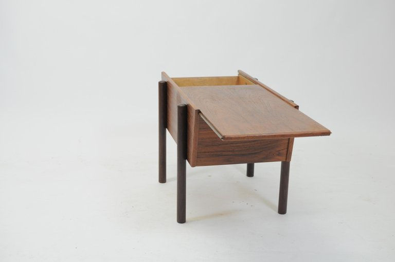 Thumbnail: 1960s Danish Sewing Side Table in Teak
