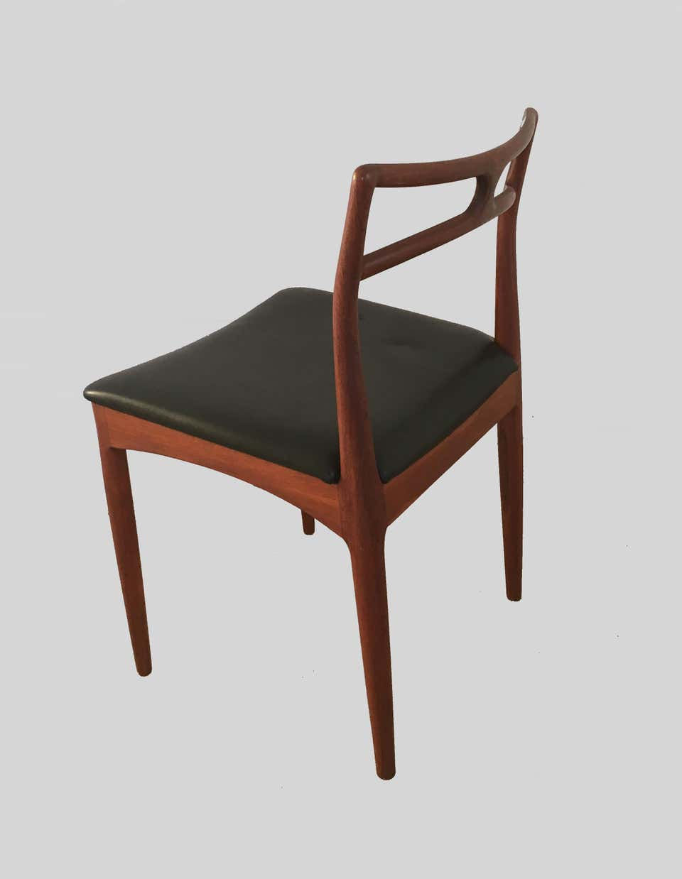 Thumbnail: Set of Four Danish Johannes Andersen Dining Chairs in Teak, Inc. Reupholstery