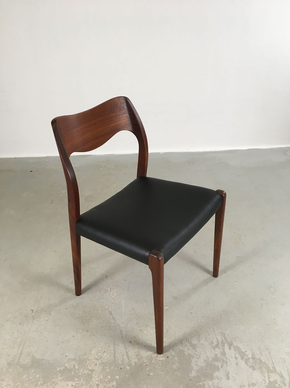 Thumbnail: 1960s Sets of Fully Restored Niels Otto Møller Model 71 Teak Dining Chairs