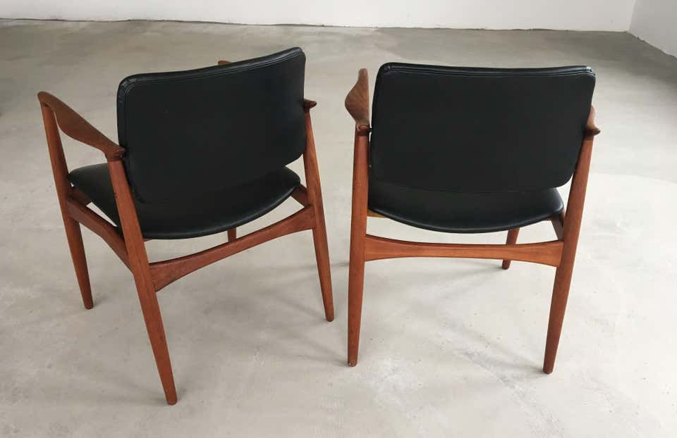 Thumbnail: 1960s Set of Ten Erik Buch Model 67 Captains Chair in Teak , Inc. Reupholstery