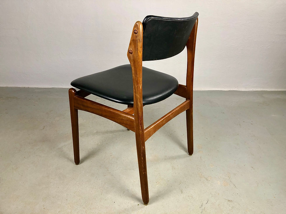 Thumbnail: Danish Set of Six Fully Restored and Reupholstered Erik Buch Teak Dining Chairs