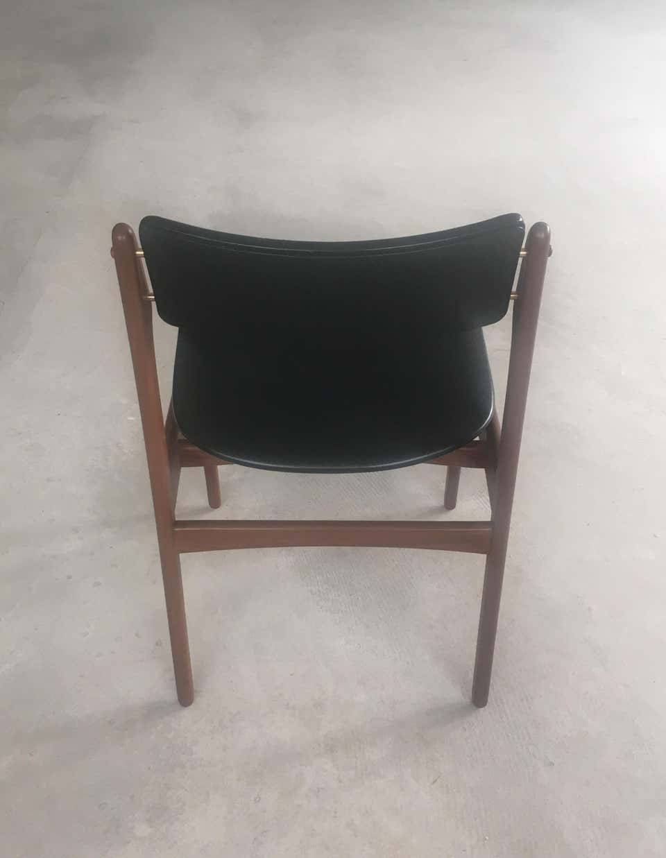 Thumbnail: 1960s Erik Buch Teak Dining Chairs Inc. Reupholstery
