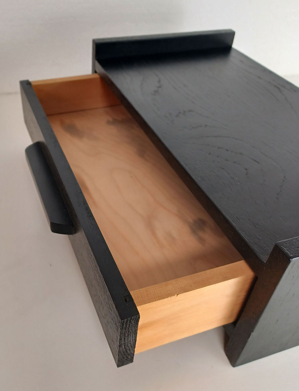 Thumbnail: 1970s Set of Two Fully Restored Black Danish Floating Nightstands inTeak.