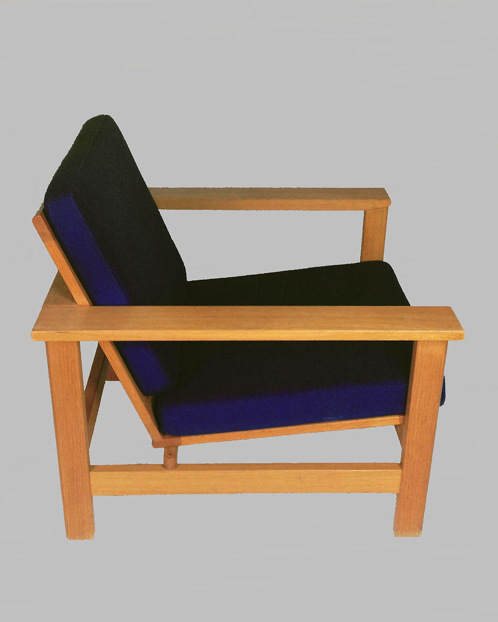 Thumbnail: 1980s Soren Holst Danish Lounge/Easy Chair in Oak by Fredericia Furniture