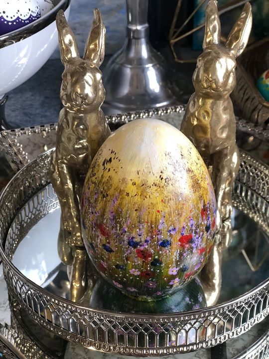 Miniatura: Pisanka ceramiczna "Polska łąka"