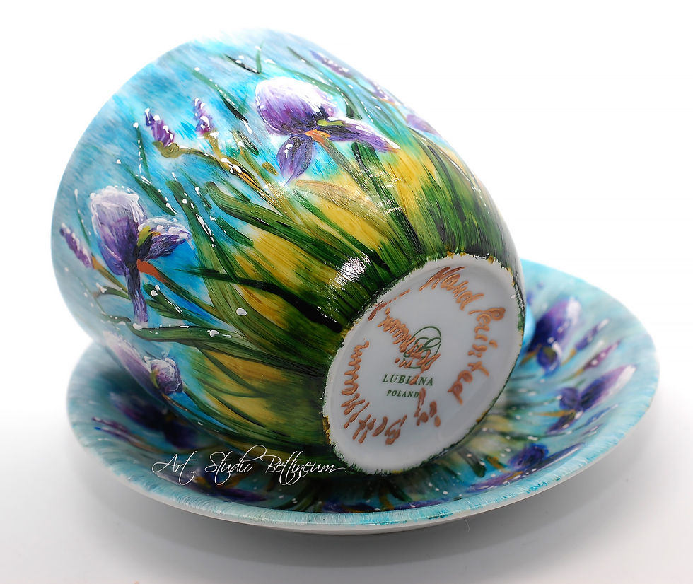 Komplet porcelanowy "Irysy"