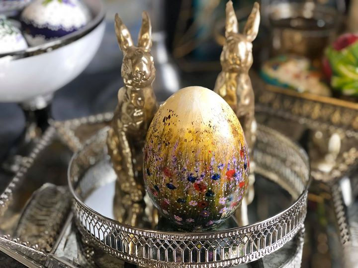 Pisanka ceramiczna "Polska łąka"