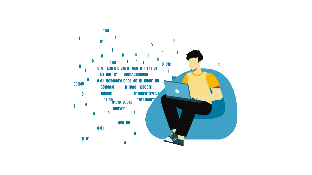 Man doing binary coding on laptop.gif