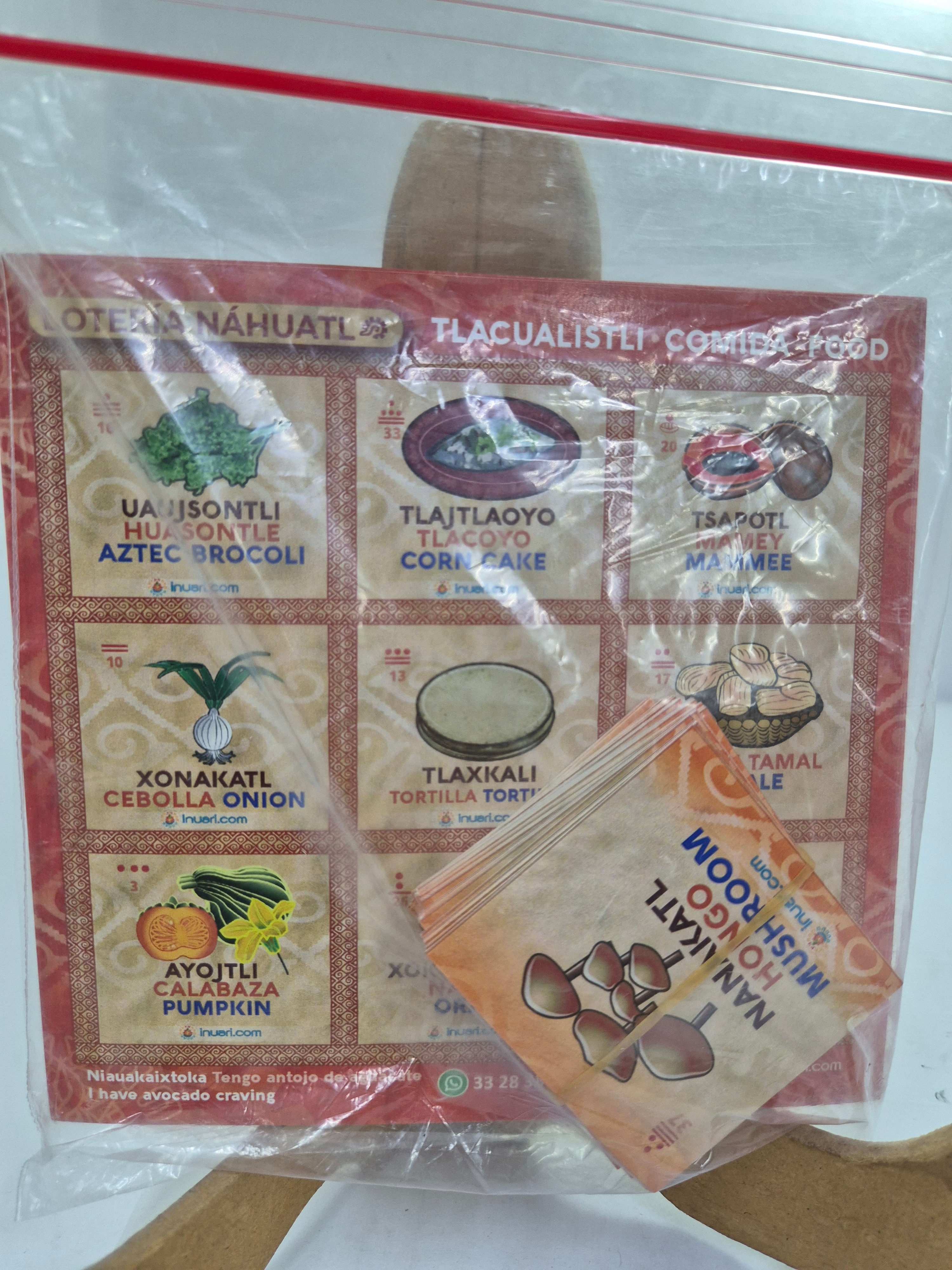 LOTERÍA PARA APRENDER Y PRACTICAR NÁHUATL / COMIDA / CODNAH1005