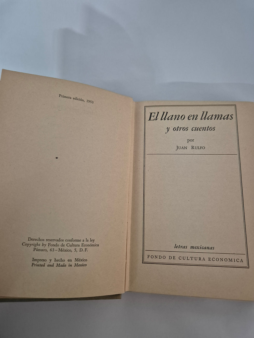 Miniatura: EL LLANO EN LLAMAS / JUAN RULFO / PRIMERA EDICIÓN 