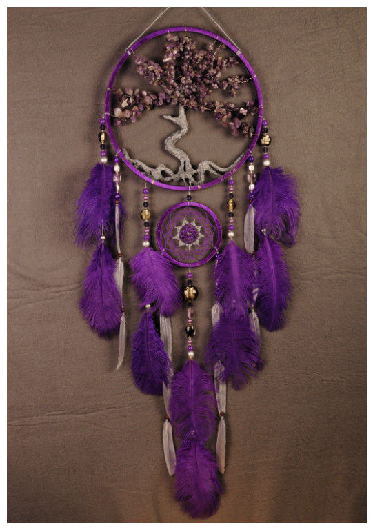 Миниатюра: Amethyst Dream Catcher Tree of life  Dreamcatcher lilac Dream сatcher lilac drea