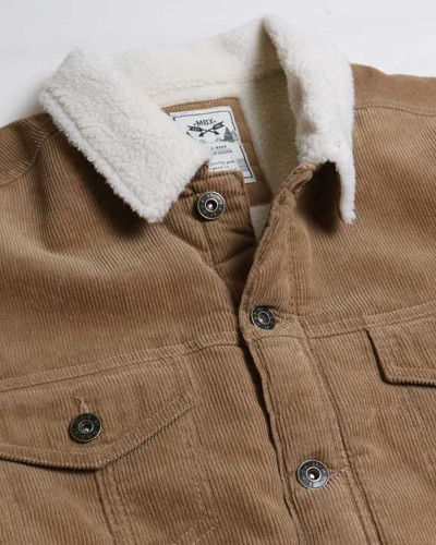 Thumbnail: Casual Corduroy Lined Trucker Jacket