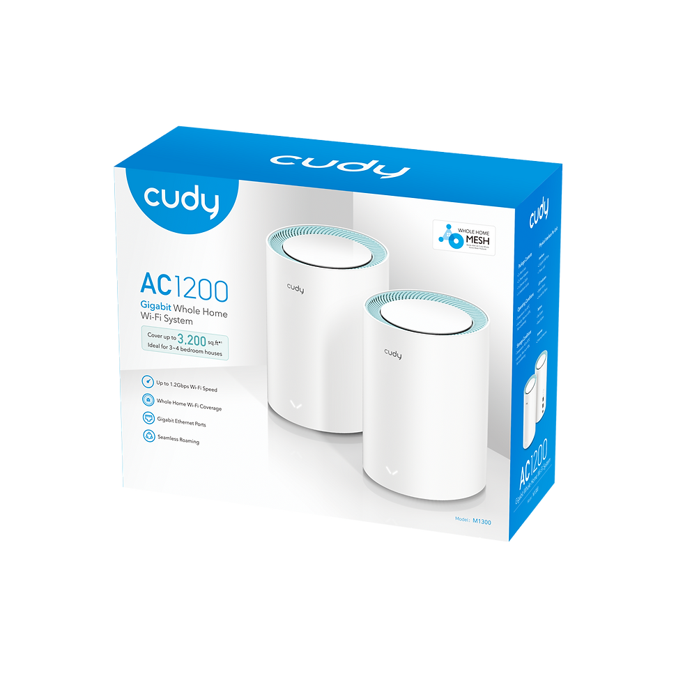 Thumbnail: Cudy M1300 (2 Pack) - AC1200 Gigabit Mesh Wi-Fi System