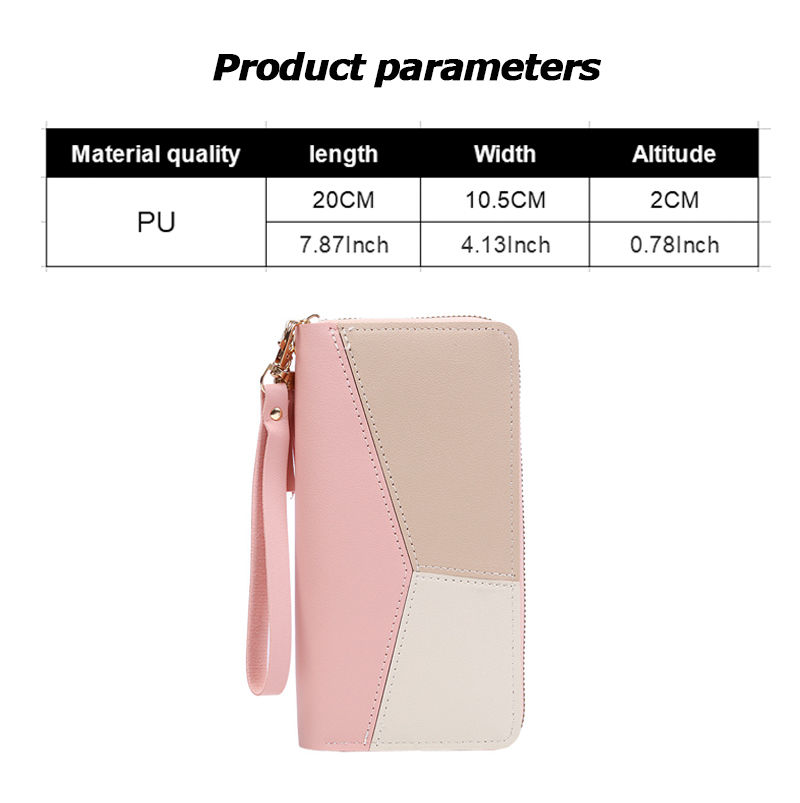 Thumbnail: Long Zip PU Leather Wallet