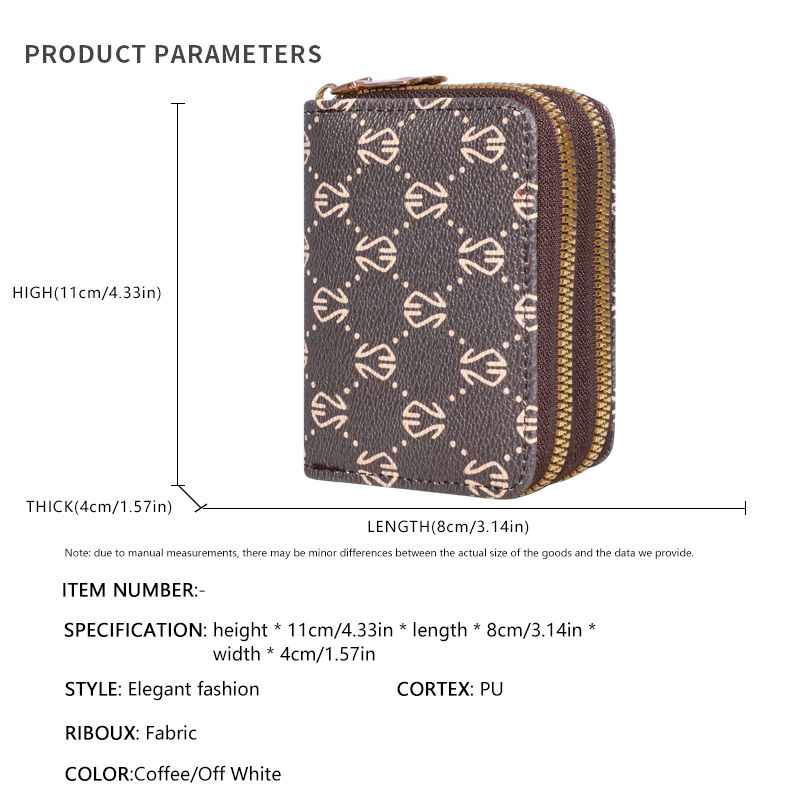 Thumbnail: Vintage Zip Card Holder Wallet