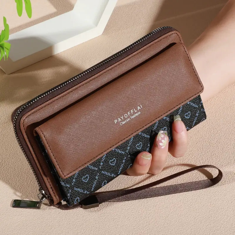 Thumbnail: Classic Long Zip PU Leather Wallet