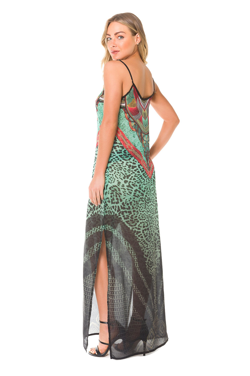 Thumbnail: Printed Maxi Dress with V-Neck