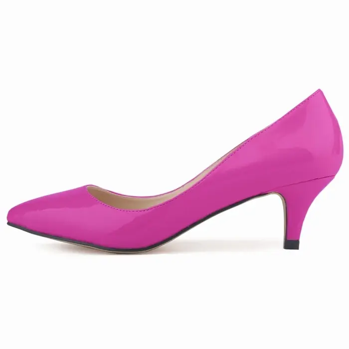 Thumbnail: Classic Kitten Heel Pointed Toe Pump