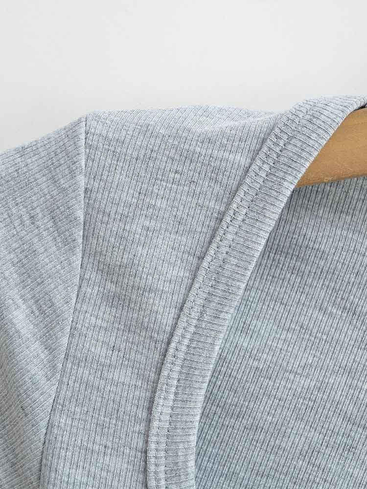 Miniatura: Square Neck Slim Stretch Crop Top