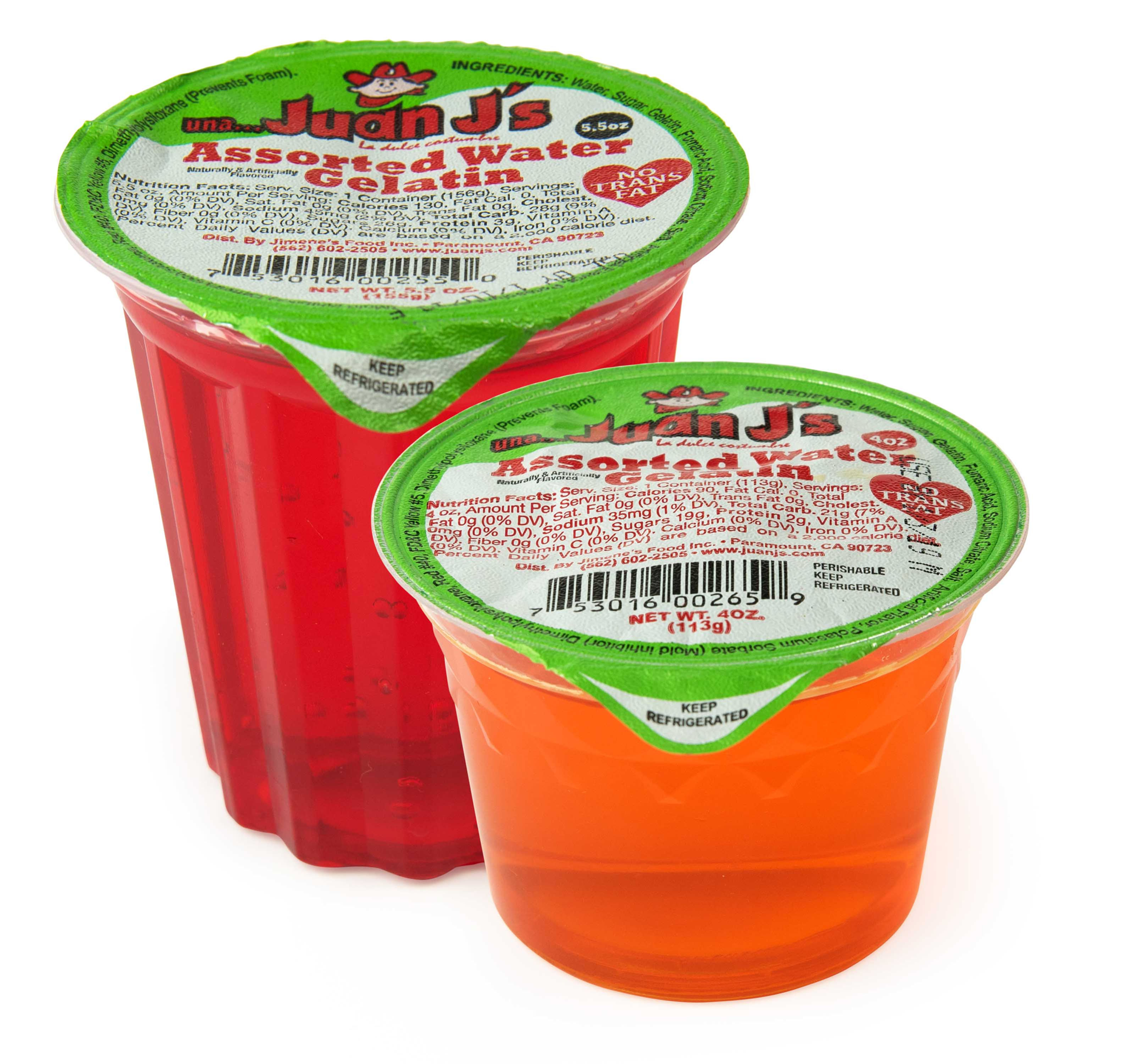 Strawberry and Orange Gelatins (4 oz. and 5.5 oz.)