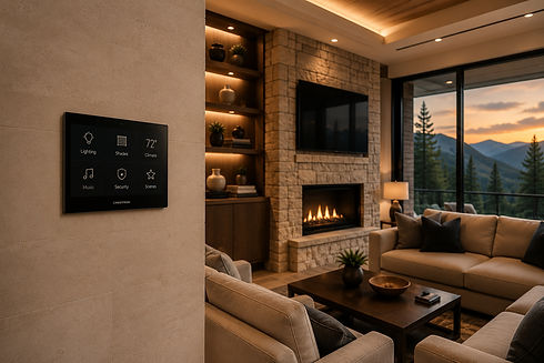 Elegant smart home control designed to complement the architecture.