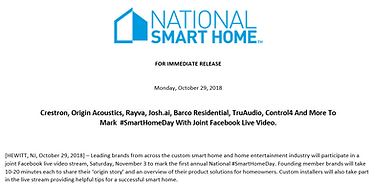 Cover of the National Smart Home Day press PDF