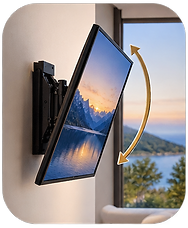 Tilt mount angling a display downward for improved viewing