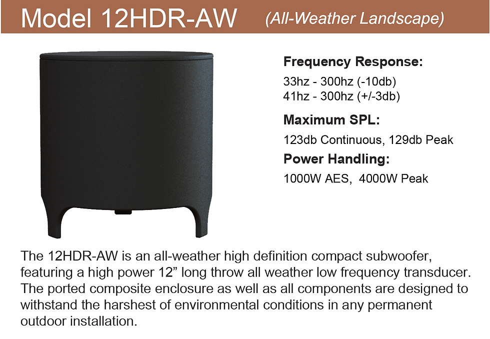 Ambisonic Outdoor SSubwoofer 12HDR-AW