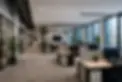Commercial AV installation and sound masking system in a modern open office in Charlotte NC