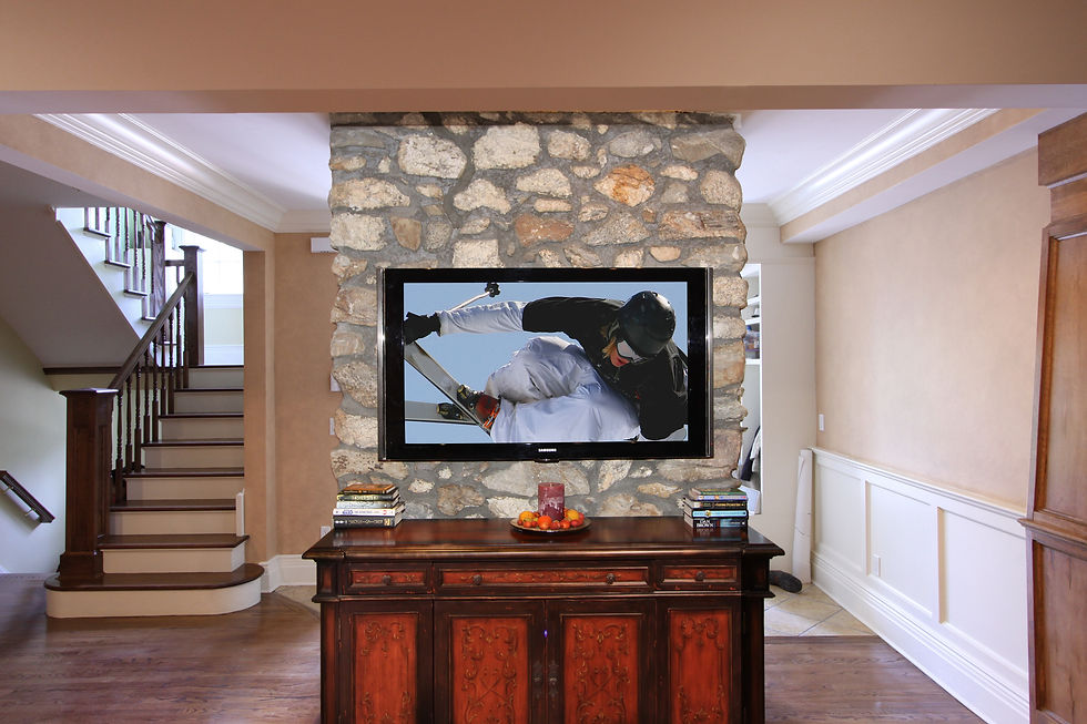 Professional TV Installation Onto A Brick Fireplace