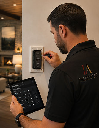 Professional smart lighting programming, troubleshooting, and Lutron keypad service by Integrated ArchiTech throughout Greenville and Upstate South Carolina