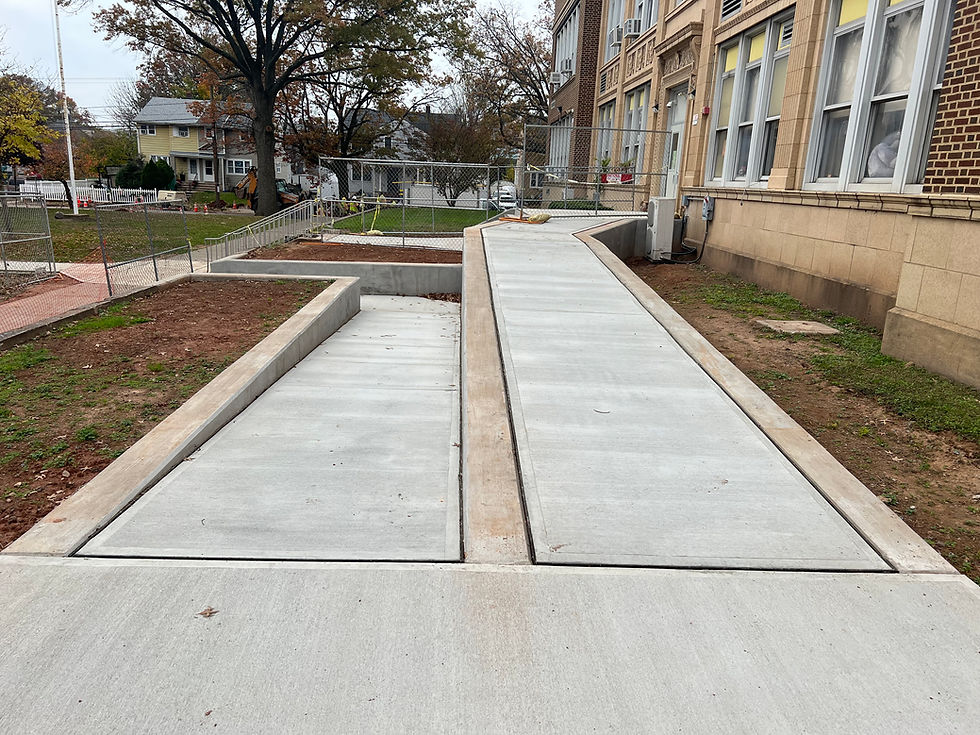 Handicap Ramp Concrete Pumping Rahway High school NJ
