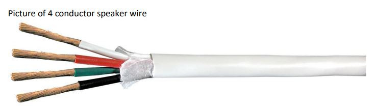 Diagram of 4 Conductor Speaker Wire In One Sheathing