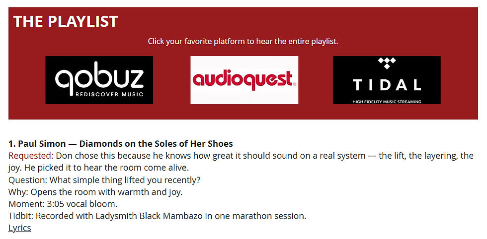 Post links to the playlist on different platforms to accomodate all your clients to enjoy after or if they weren't able to make the event.