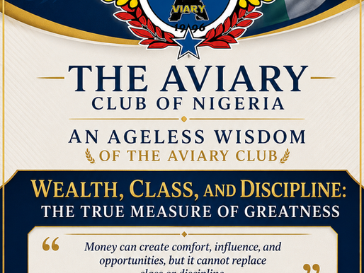 WEALTH, CLASS & DISCIPLINE: THE TRUE MEASURE OF GREATNESS