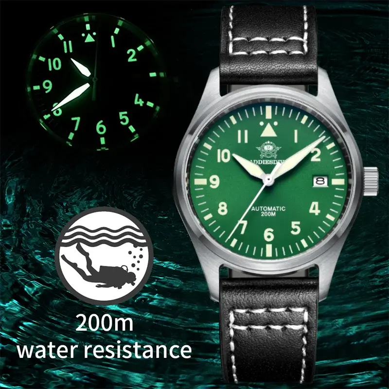 ADDIESDIVE Automatic Mechanical Watch - 200m Water Resistant - Model MY-H2