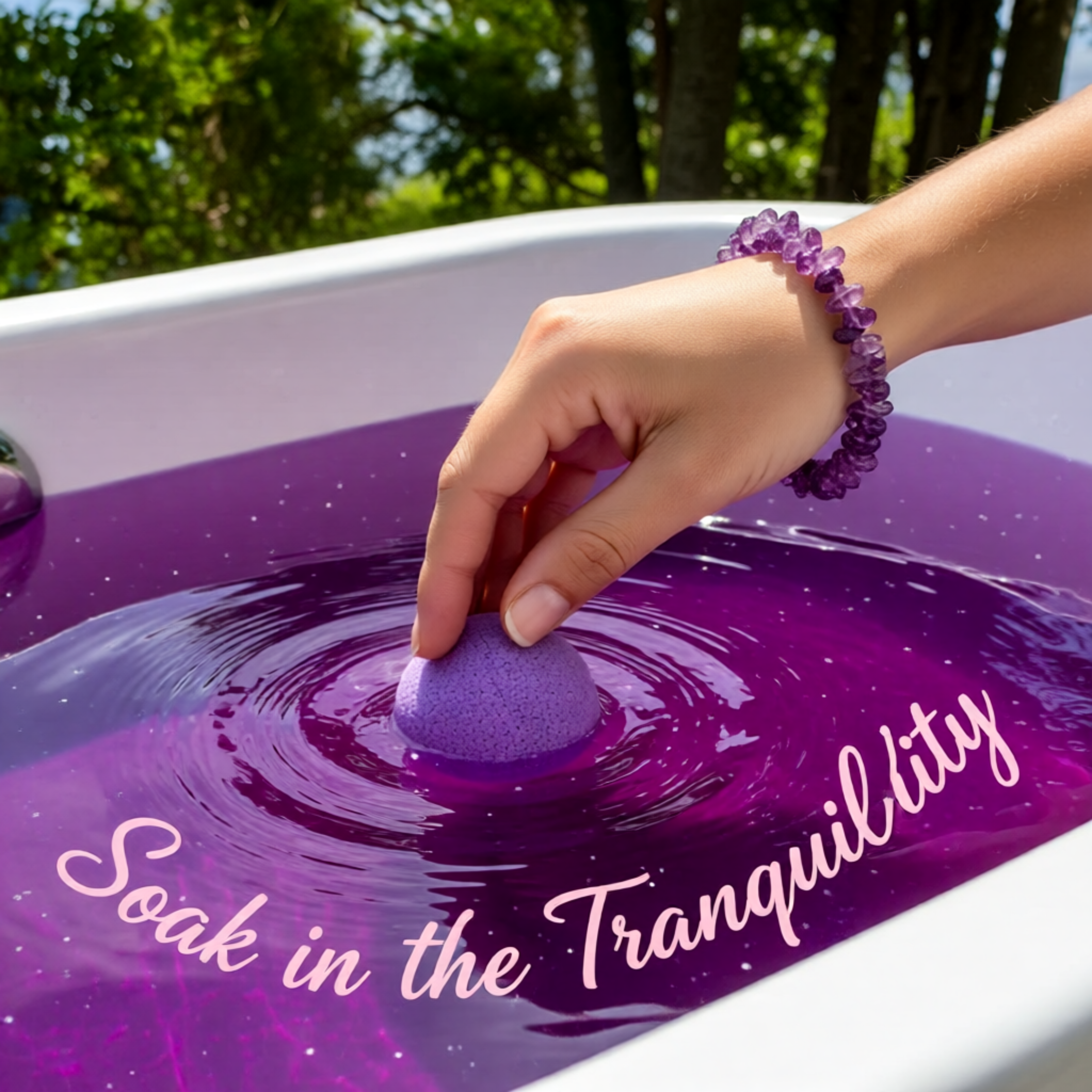 Deep Amethyst Crystal Chip Bracelet