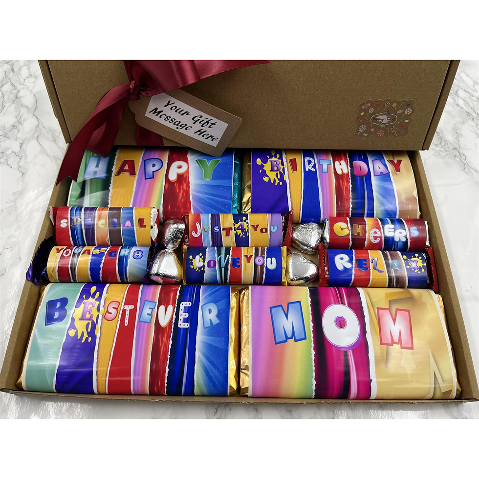 Fun Novelty Birthday Chocolate Wrapper Gift Box - Mom