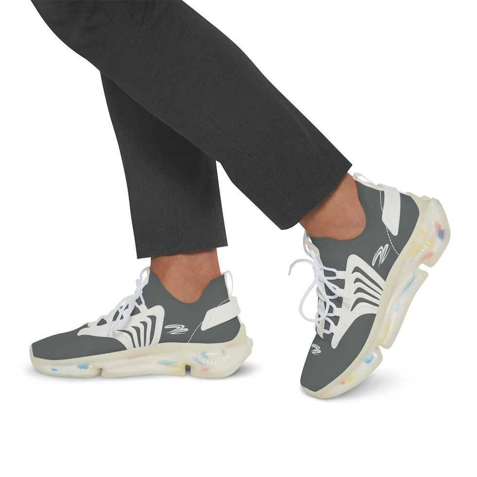 Thumbnail: Men's Grey Mesh Sneakers
