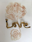 Placenta Print and love shaped umbilical cord keepsake