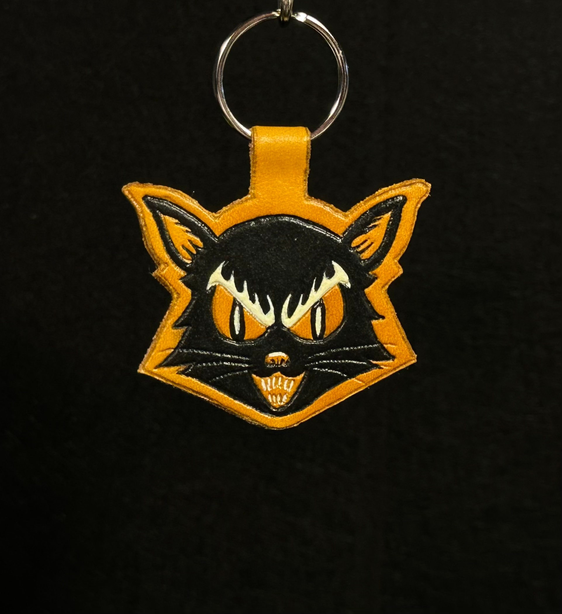 'The Black Cat' Handcrafted Key Chain